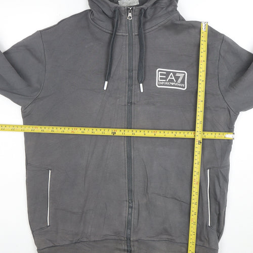 Emporio Armani EA7 Men’s Grey Full Zip Hoodie Size M