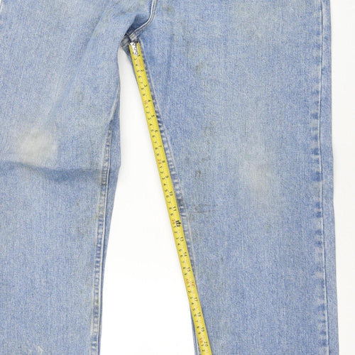 Wrangler Men's Blue Relaxed Fit Straight Denim Jeans 33x32