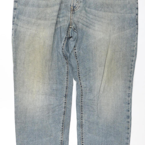 Levi Strauss Men's Blue 38x30 Regular Fit Straight Denim Jeans