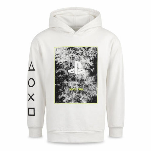 PlayStation Boys White Pullover Hoodie 11-12 Years Graphic Print Gamer