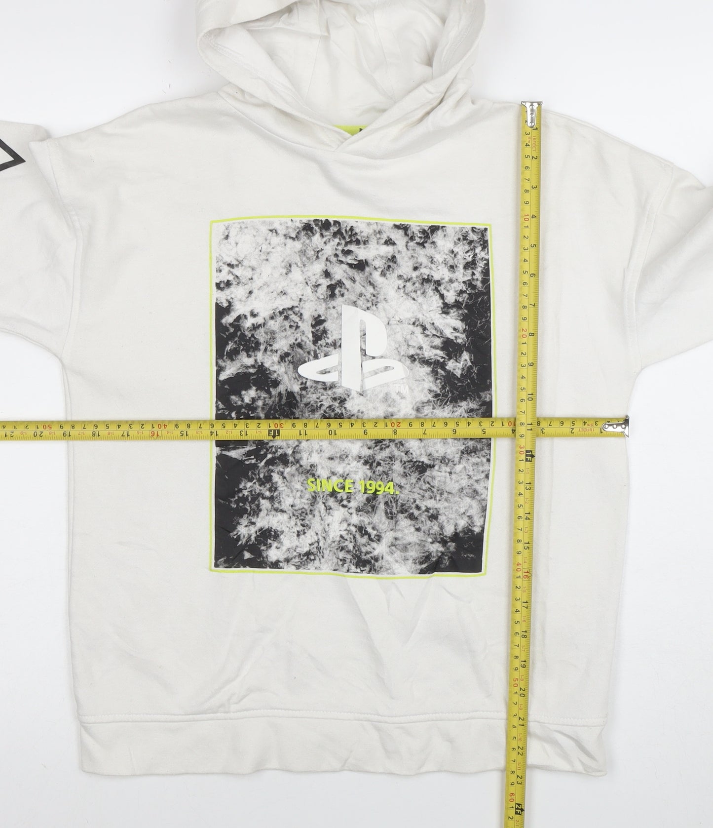PlayStation Boys White Pullover Hoodie 11-12 Years Graphic Print Gamer