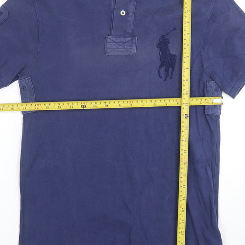 Ralph Lauren Men's Blue Slim Fit Short Sleeve Polo Shirt Size S