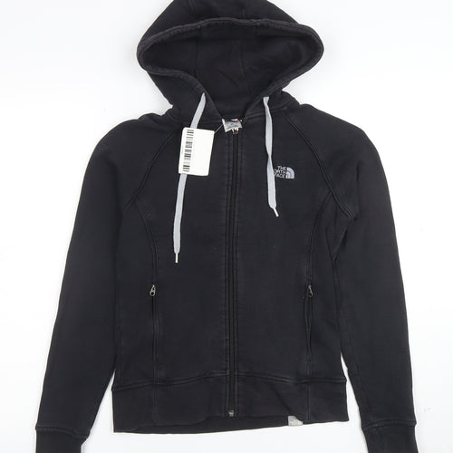 The North Face Women's Black Full Zip Hoodie Size S 100% Cotton