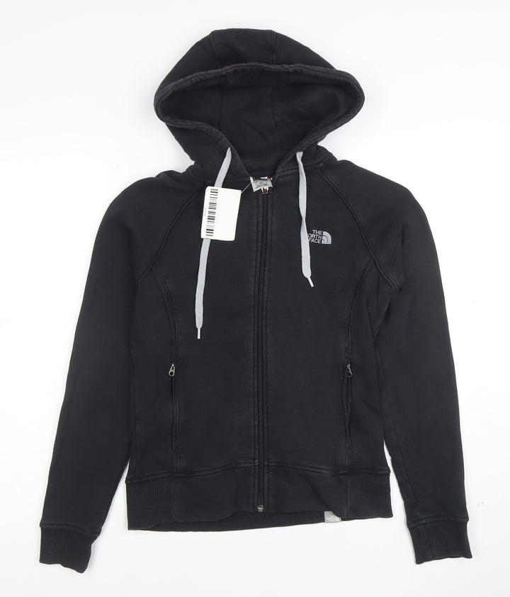 The North Face Women's Black Full Zip Hoodie Size S 100% Cotton