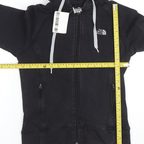 The North Face Women's Black Full Zip Hoodie Size S 100% Cotton