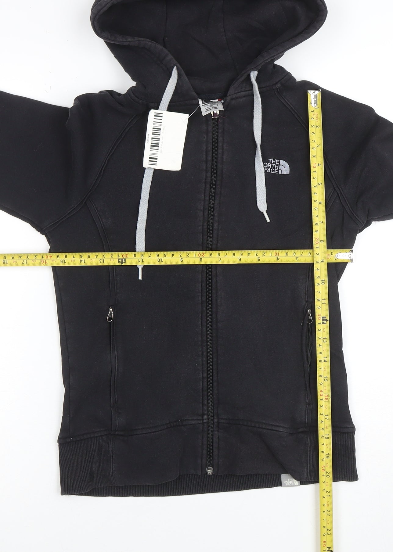 The North Face Women's Black Full Zip Hoodie Size S 100% Cotton