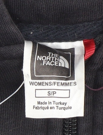 The North Face Women's Black Full Zip Hoodie Size S 100% Cotton