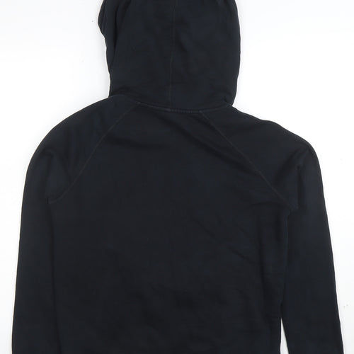 Nike Womens Black Small Pullover Hoodie Sweatshirt Cotton Blend