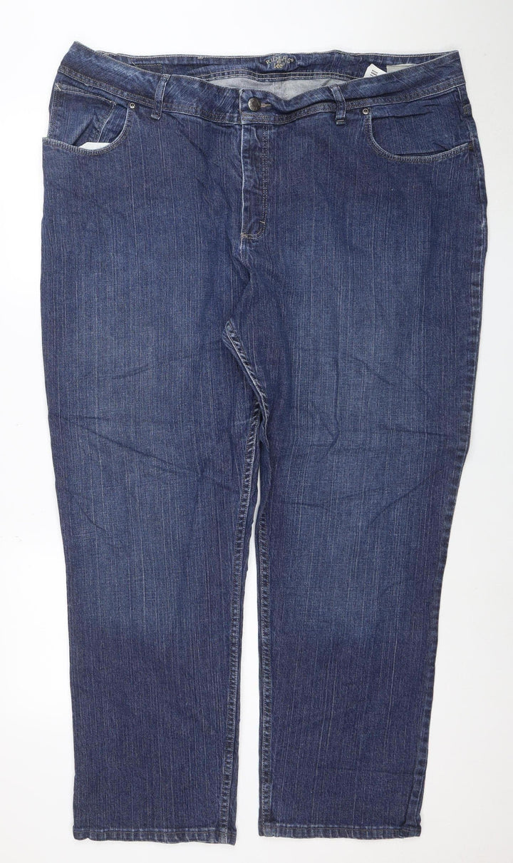 Lee Riders Men's Blue Denim Straight Jeans 40W Medium Fit Classic Style