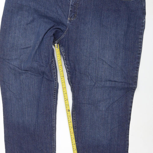 Lee Riders Men's Blue Denim Straight Jeans 40W Medium Fit Classic Style