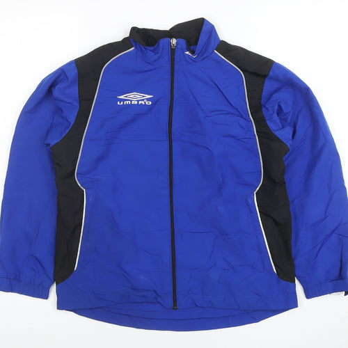 Umbro Boys Blue Track Jacket Size 10 Years Lightweight Full Zip Sports Top