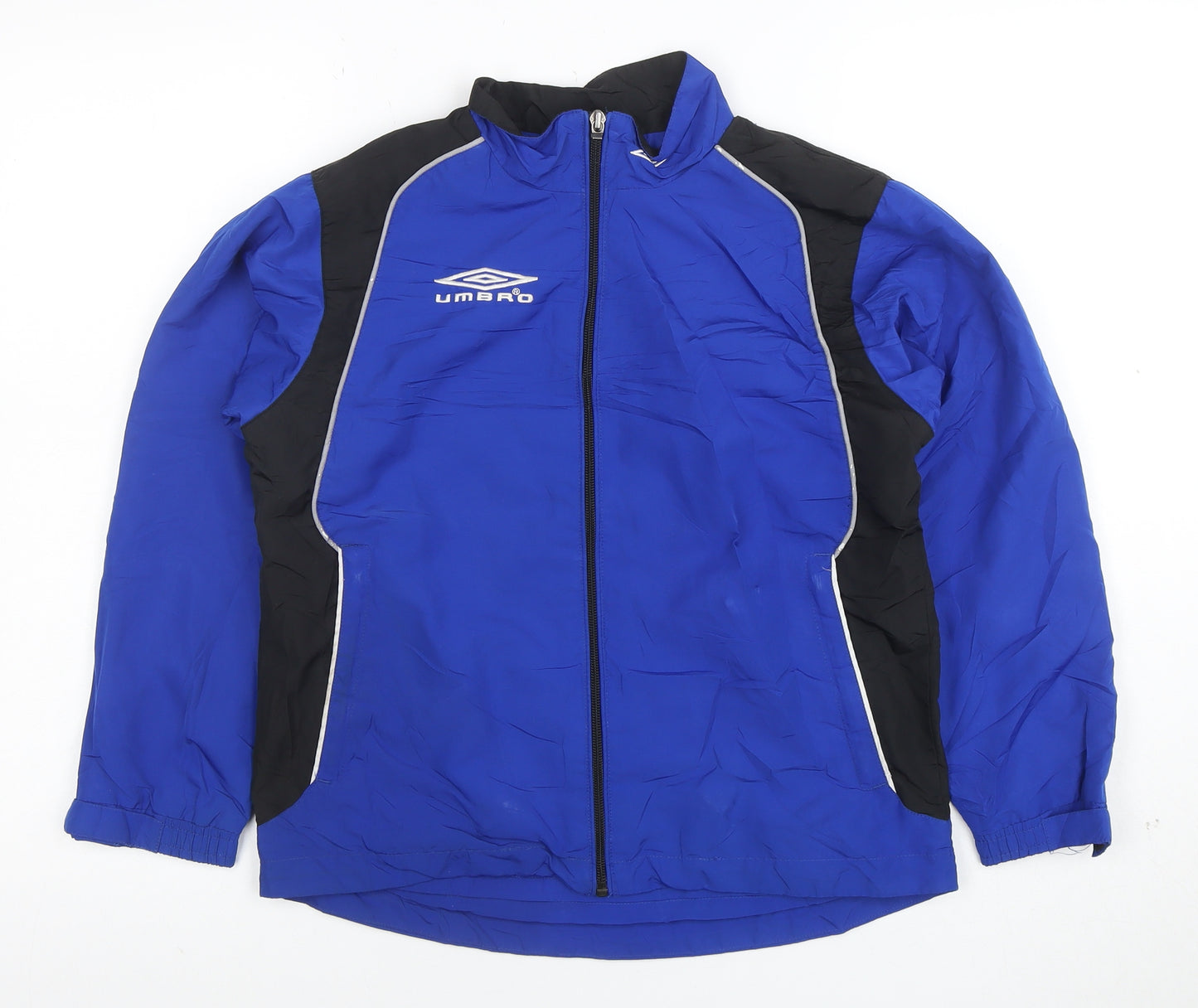 Umbro Boys Blue Track Jacket Size 10 Years Lightweight Full Zip Sports Top
