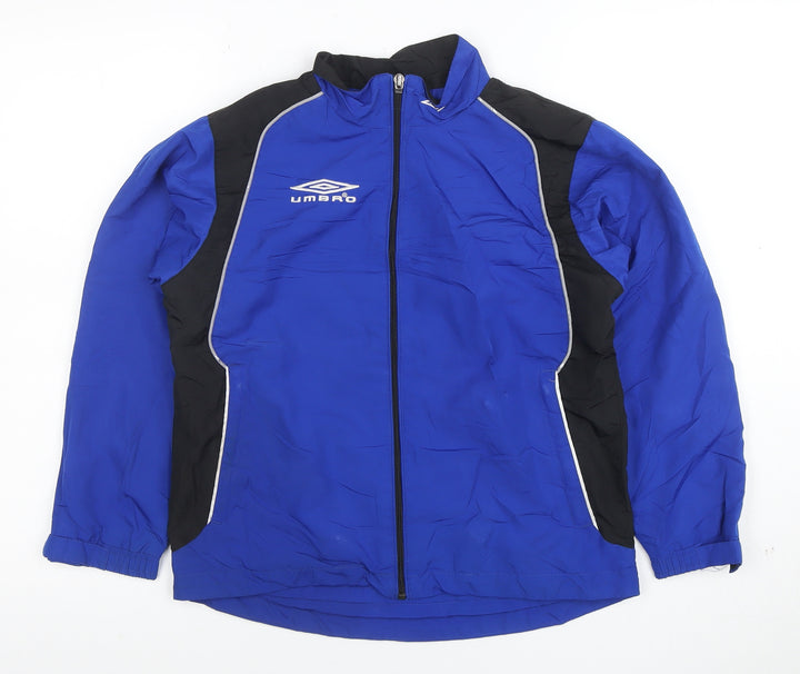 Umbro Boys Blue Track Jacket Size 10 Years Lightweight Full Zip Sports Top