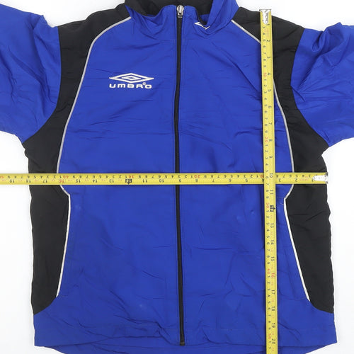 Umbro Boys Blue Track Jacket Size 10 Years Lightweight Full Zip Sports Top