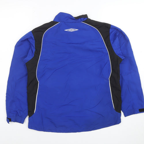 Umbro Boys Blue Track Jacket Size 10 Years Lightweight Full Zip Sports Top