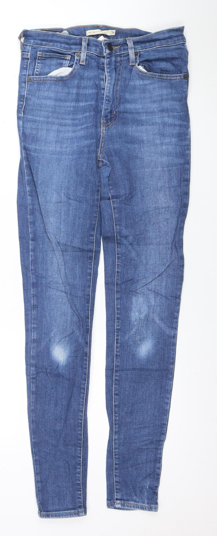 Levi's Men's Blue Mile High Super Skinny Jeans Size 28 High Rise Stretch Denim