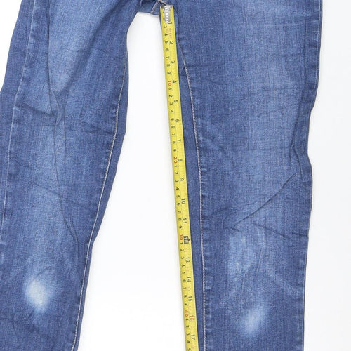 Levi's Men's Blue Mile High Super Skinny Jeans Size 28 High Rise Stretch Denim
