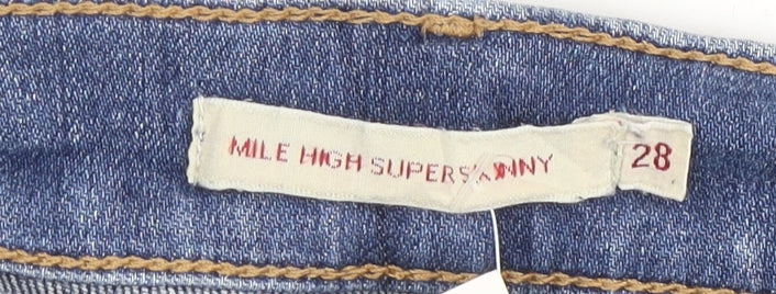 Levi's Men's Blue Mile High Super Skinny Jeans Size 28 High Rise Stretch Denim