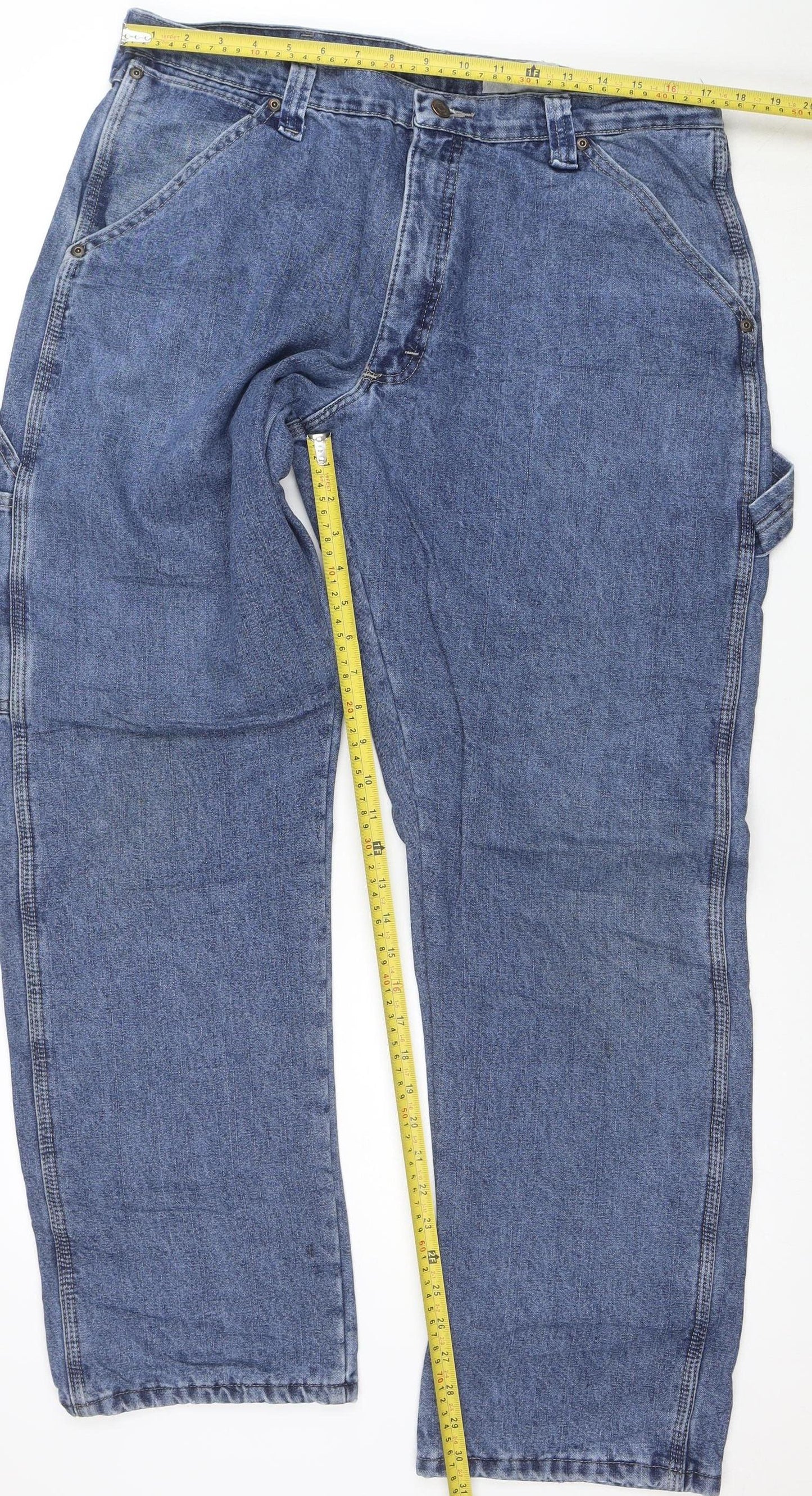 Wrangler Men’s Blue Regular Fit Straight Denim Jeans 34x32