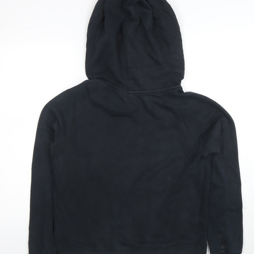Nike Women’s Black Pullover Hoodie Size M Cotton Blend Logo Sweatshirt