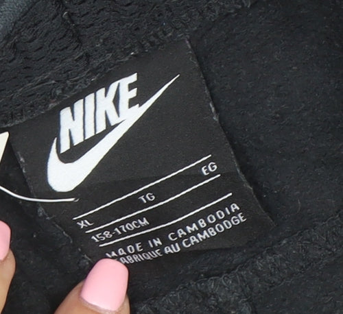 Nike Boys Black Air Max Jogger Trousers XL 158-170cm Fleece Activewear Pants