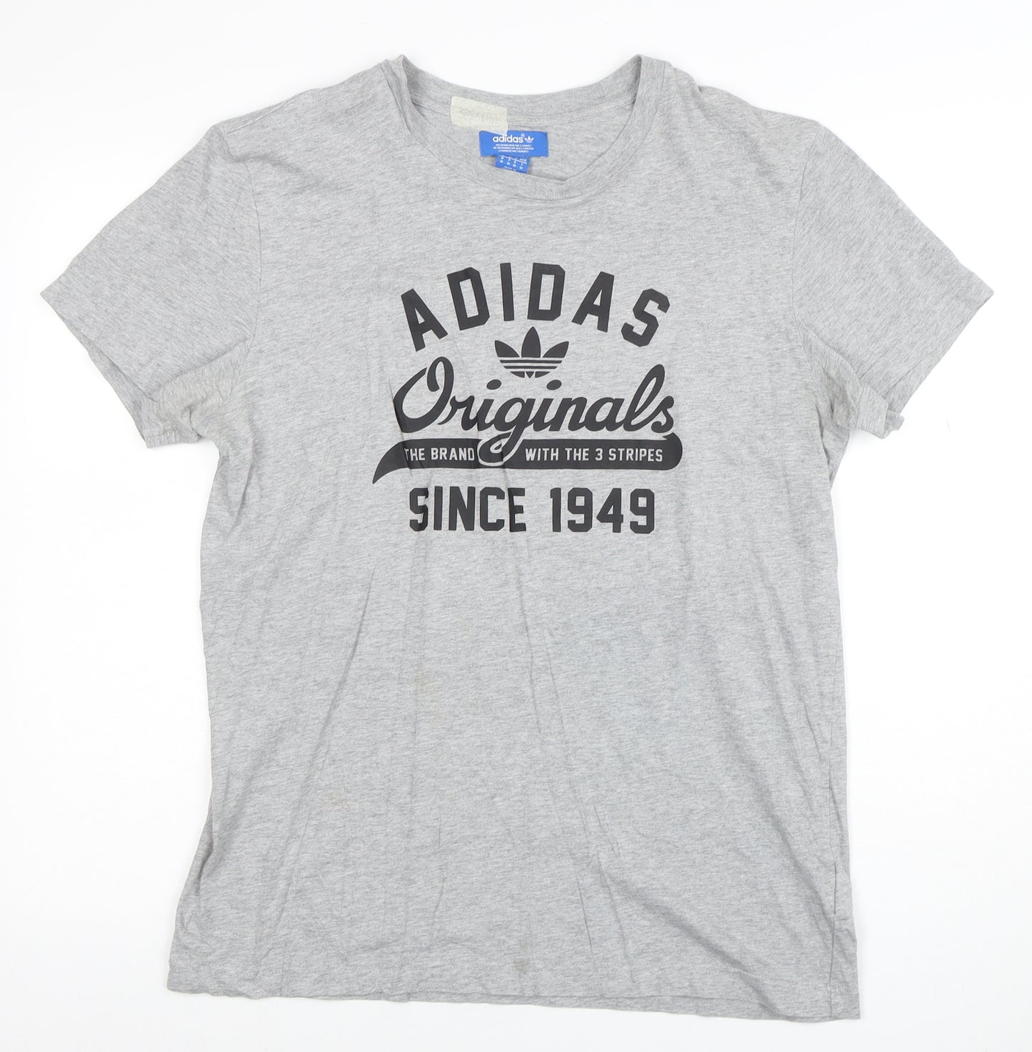 adidas Men's Grey Originals Short Sleeve Graphic T-Shirt M
