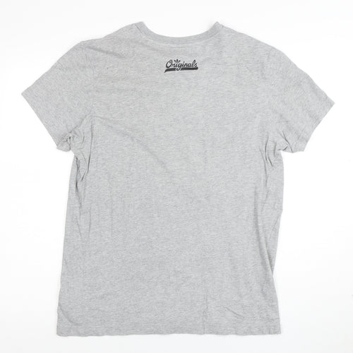 adidas Men's Grey Originals Short Sleeve Graphic T-Shirt M