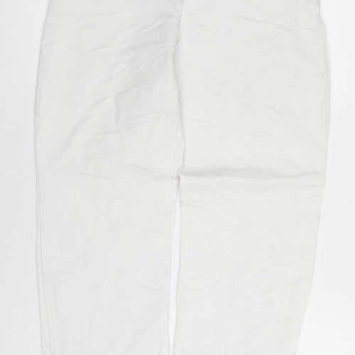 Lee Women's White Straight Leg Mid Rise Stretch Jeans Size 6 Short