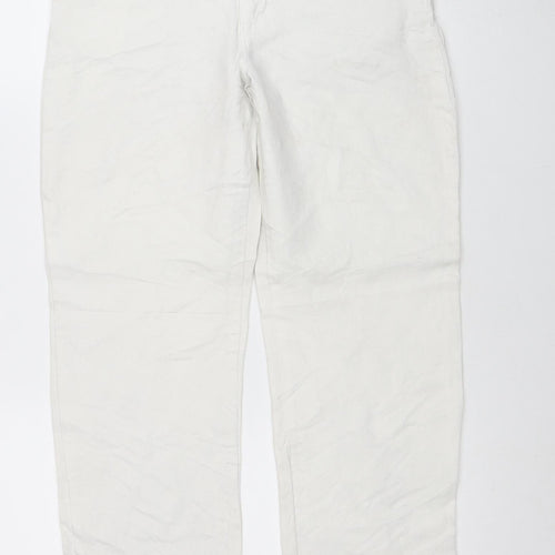 Lee Women's White Straight Leg Mid Rise Stretch Jeans Size 6 Short