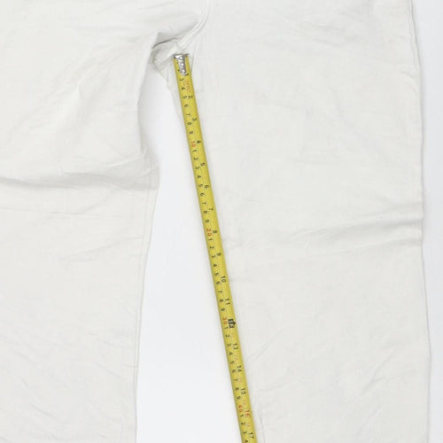 Lee Women's White Straight Leg Mid Rise Stretch Jeans Size 6 Short