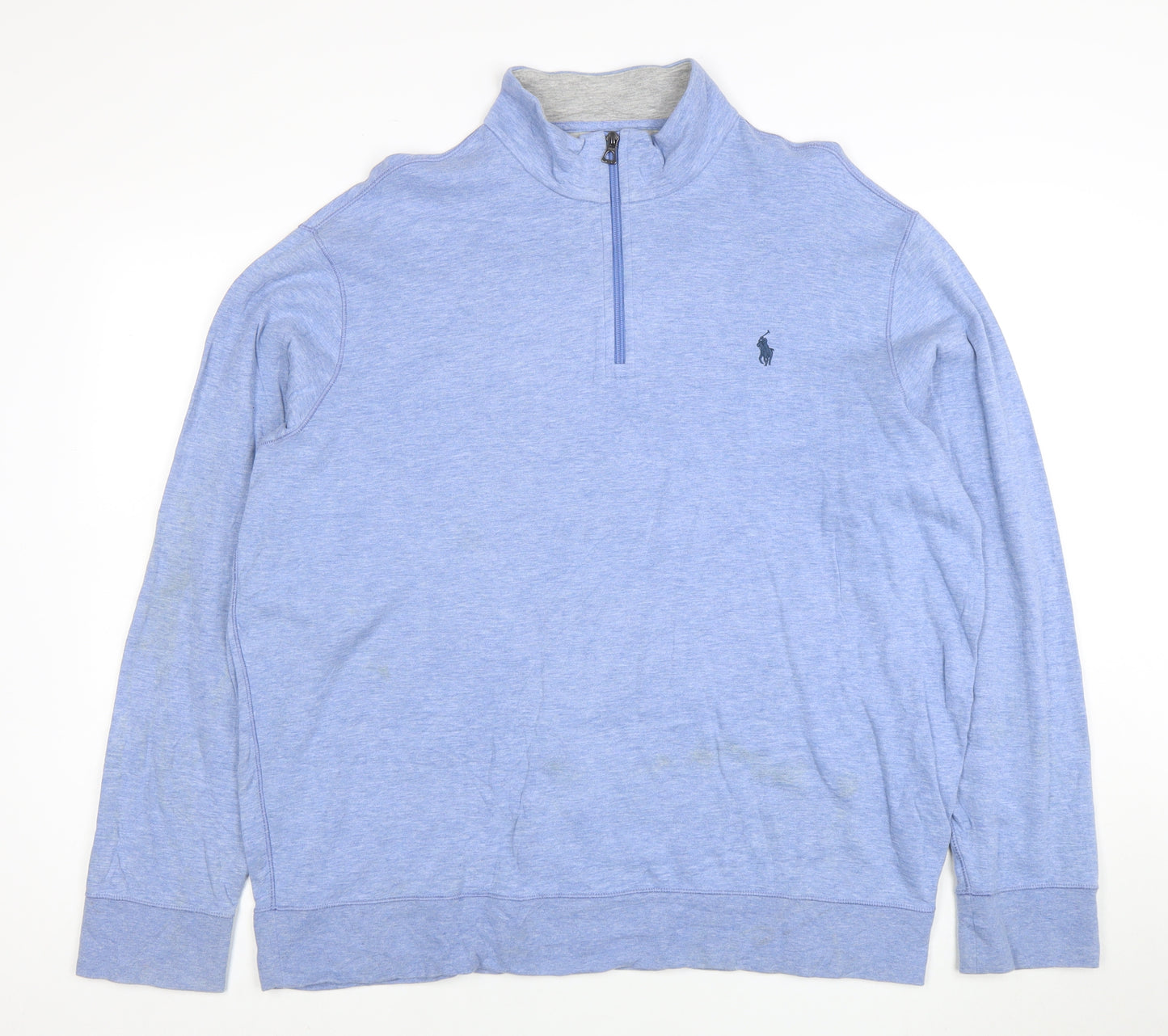 Ralph Lauren Men’s Blue XL 1/4 Zip Mock Neck Sweatshirt