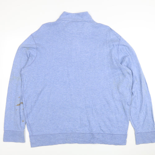 Ralph Lauren Men’s Blue XL 1/4 Zip Mock Neck Sweatshirt
