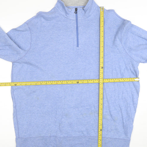 Ralph Lauren Men’s Blue XL 1/4 Zip Mock Neck Sweatshirt