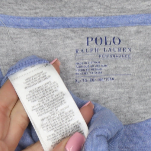 Ralph Lauren Men’s Blue XL 1/4 Zip Mock Neck Sweatshirt