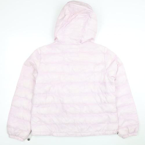 Levi's Women's Pink Hooded Puffer Jacket Size M Casual Winter Coat