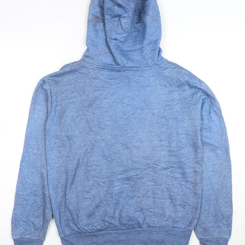 Disney Women Blue Mickey Mouse Pullover Hoodie 2XS Cotton Blend