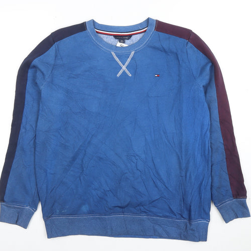Tommy Hilfiger Men's Blue Crew Neck Pullover Sweatshirt Size S