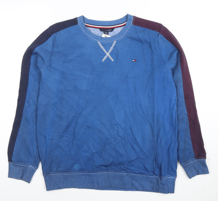 Tommy Hilfiger Men's Blue Crew Neck Pullover Sweatshirt Size S