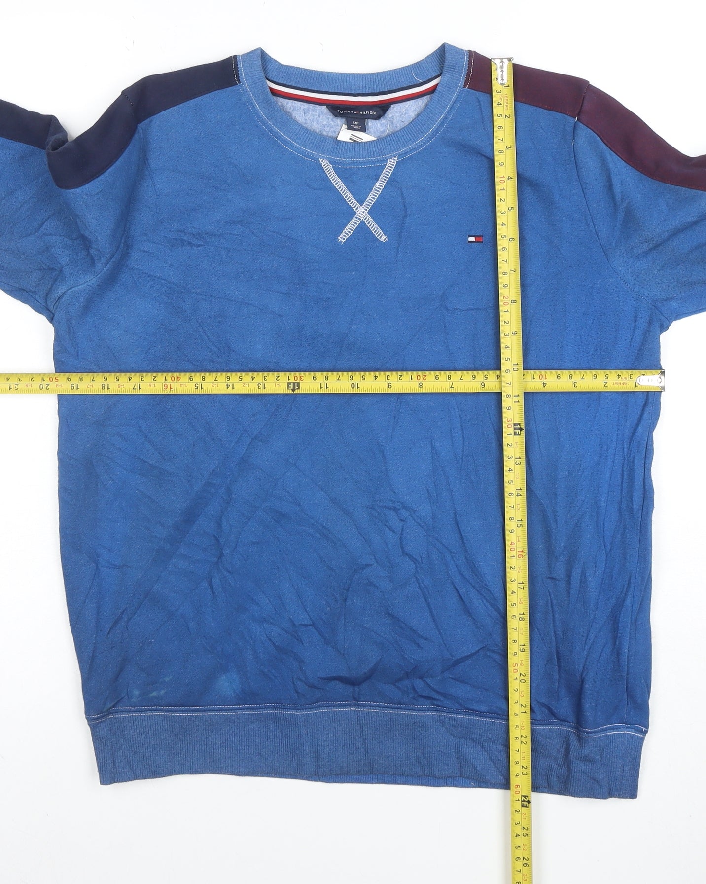 Tommy Hilfiger Men's Blue Crew Neck Pullover Sweatshirt Size S