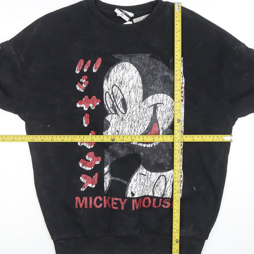 Disney C&A Women Black XS Pullover Sweatshirt Mickey Mouse Graphic