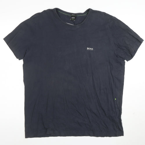 Hugo Boss Men's Black 2XL Crew Neck Cotton T-Shirt