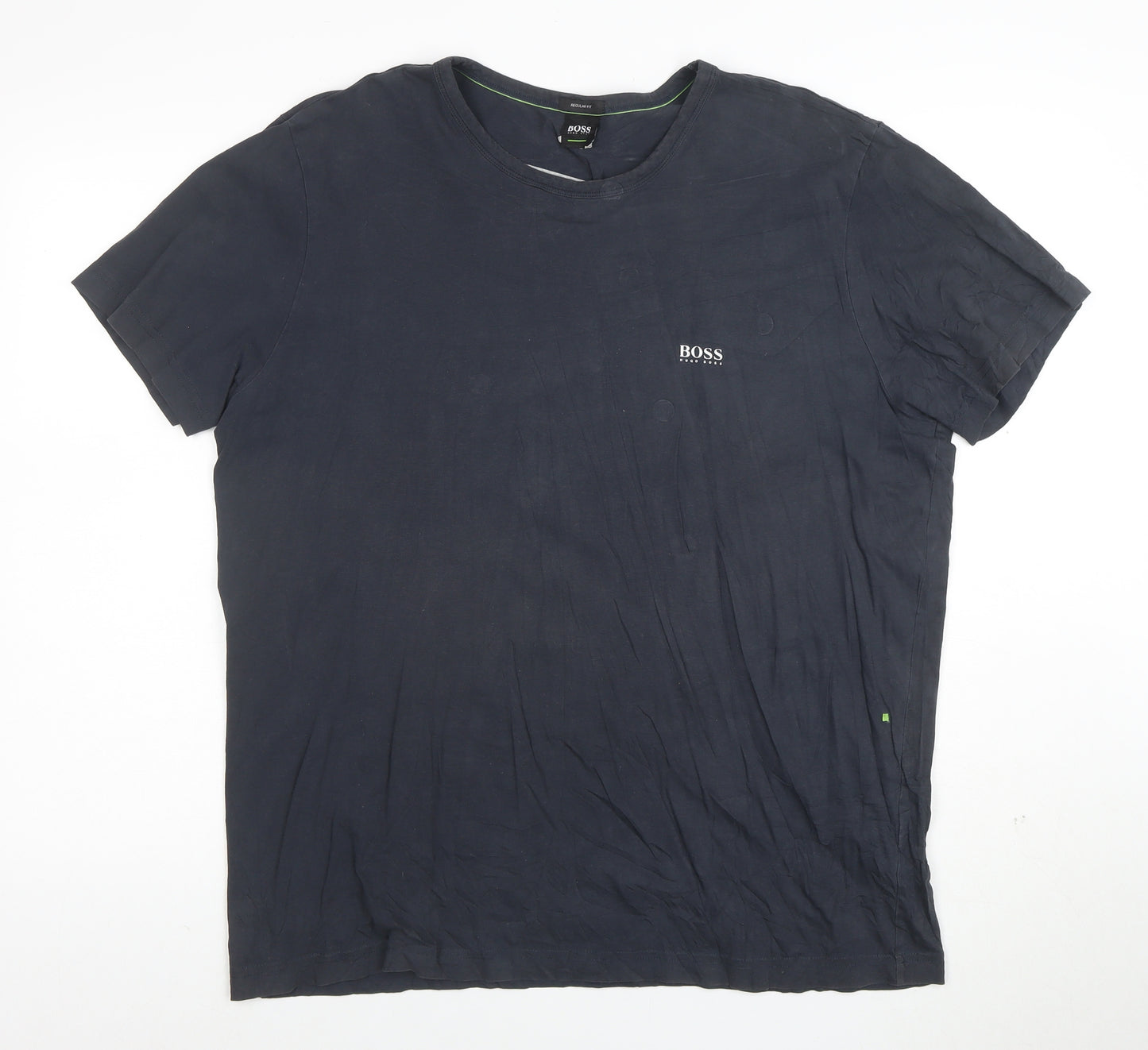 Hugo Boss Men's Black 2XL Crew Neck Cotton T-Shirt
