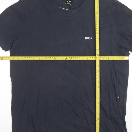 Hugo Boss Men's Black 2XL Crew Neck Cotton T-Shirt