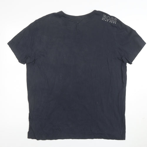 Hugo Boss Men's Black 2XL Crew Neck Cotton T-Shirt