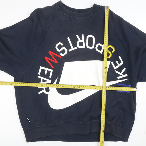 Nike Women's Navy Blue Crew Neck Pullover Sweatshirt Size S