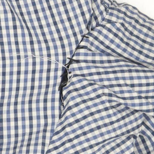 Scotch & Soda Men's Blue Check Cotton Bomber Jacket XL