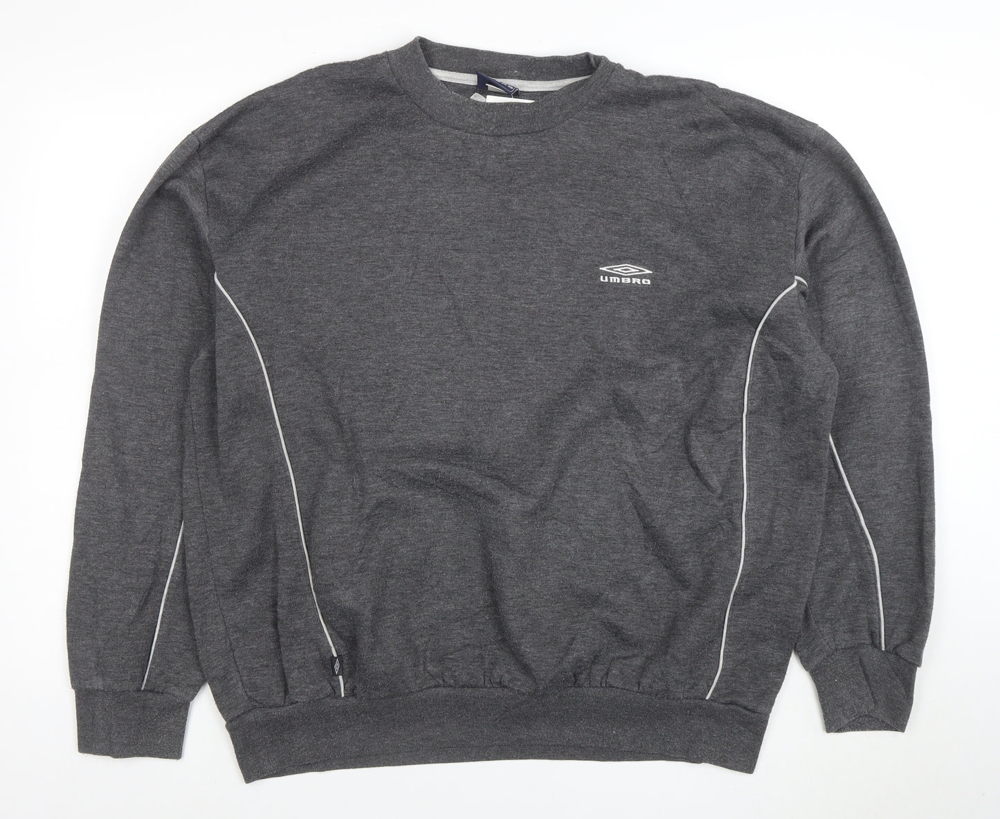 Umbro Mens Grey XL Crew Neck Pullover Sweatshirt