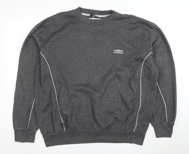 Umbro Mens Grey XL Crew Neck Pullover Sweatshirt