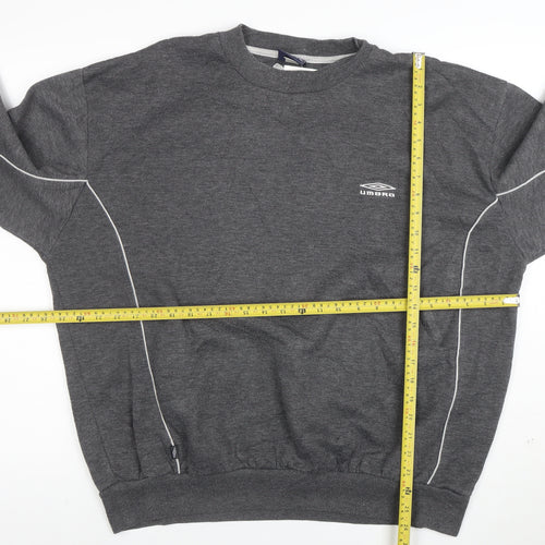 Umbro Mens Grey XL Crew Neck Pullover Sweatshirt