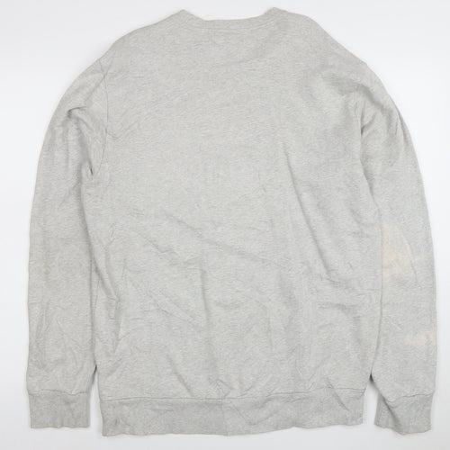Reebok Men's Grey Crew Neck Pullover Sweatshirt Size L